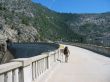 Hiker on Hetch Hetchy Dam