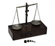 Antique Brass Jeweler`s Scale with Weights