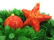 Two christmas ornaments isolated