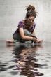 woman sits on the bottom