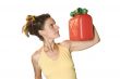 woman looks at petrol can