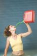 woman drinks of jerry can