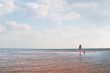 girl, sky, sea