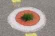 Grass on asphalt