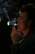 man with cigarette