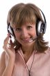 smiling girl with headset