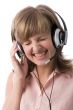 laughing customer support girl