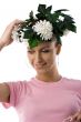 girl with flowers wreath
