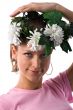 girl with wreath