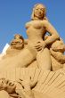 Sculpture  in sand, girl.
