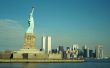Statue of Liberty and Twin Towers