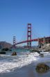 Golden Gate Bridge beach view