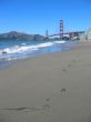 Golden Gate Bridge beach view