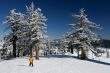 Ski resort with fresh snow