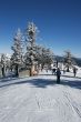 Ski resort with fresh snow