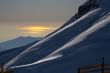 sunset, mountains and sea
