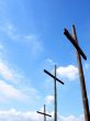 Three crosses wooden
