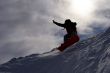 snowboarder`s flying