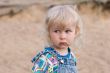 blonde sad little girl