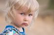 blonde sad little girl