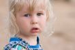 blonde sad little girl