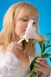 beautiful woman with madonna lily