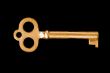 gold vintage key