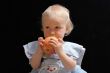 girl with apple