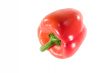 Orange paprika on white background