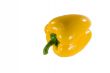 Yellow paprika on white background