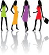 Fashion girls vector illustration