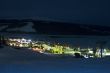 lights of ski resort at night