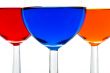 Glasses with color drinks