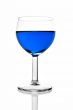 wineglass with blue liquor