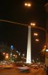 Obelisk, night traffic,