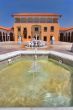 Transparent water in a fountain.
