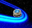 Sapphire ring in space