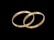Wedding rings on black