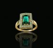 Golden emerald ring