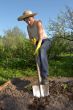 woman with shovel