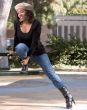 girl in jeans and boots