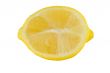 lemon half on white