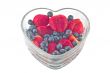 strawberries and blueberries heart