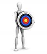 Man holding target