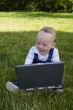 Baby study on computer
