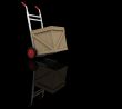 Hand truck with crate
