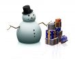Snowman with gifts
