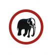 road sign warning of elephants
