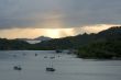 sunset in harbor