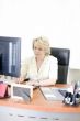 Mid-life business woman look at camera